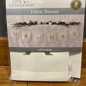 Fabric wedding banner